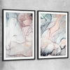 Subtle Pink Pair black glass front frame - part of our high quality canvas abstract wall art collection