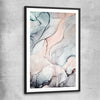 Subtle Pink Two black glass front frame - part of our high quality canvas abstract wall art collection