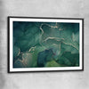 Turquoise Scatter black glass front frame - part of our high quality canvas abstract wall art collection