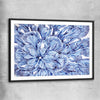 Watercolour Flowers black glass front frame - part of our high quality canvas abstract wall art collection