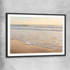 Beach and coastal wall art print of Calm Tides with black glass front frame