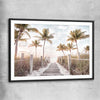 Beach and coastal wall art print of Florida Sunrise with black glass front frame