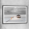 Beach and coastal wall art print of Malediven Storm with black glass front frame