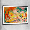 Classic wall art and canvas print of Joy of Life Henri Matisse with black glass front frame