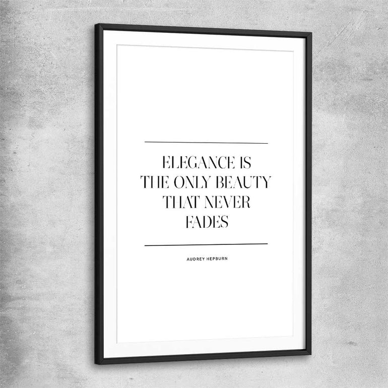 Elegance Beauty black glass front frame - part of our high quality fashion canvas wall art and prints collection