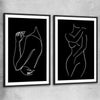 Gentle Hold Pair black glass front frame - part of our high quality fashion canvas wall art and prints collection