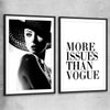 More Issues Pair black glass front frame - part of our high quality fashion canvas wall art and prints collection