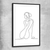 Pondering Thoughts black glass front frame - part of our high quality fashion canvas wall art and prints collection