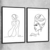Pondering Thoughts Pair black glass front frame - part of our high quality fashion canvas wall art and prints collection