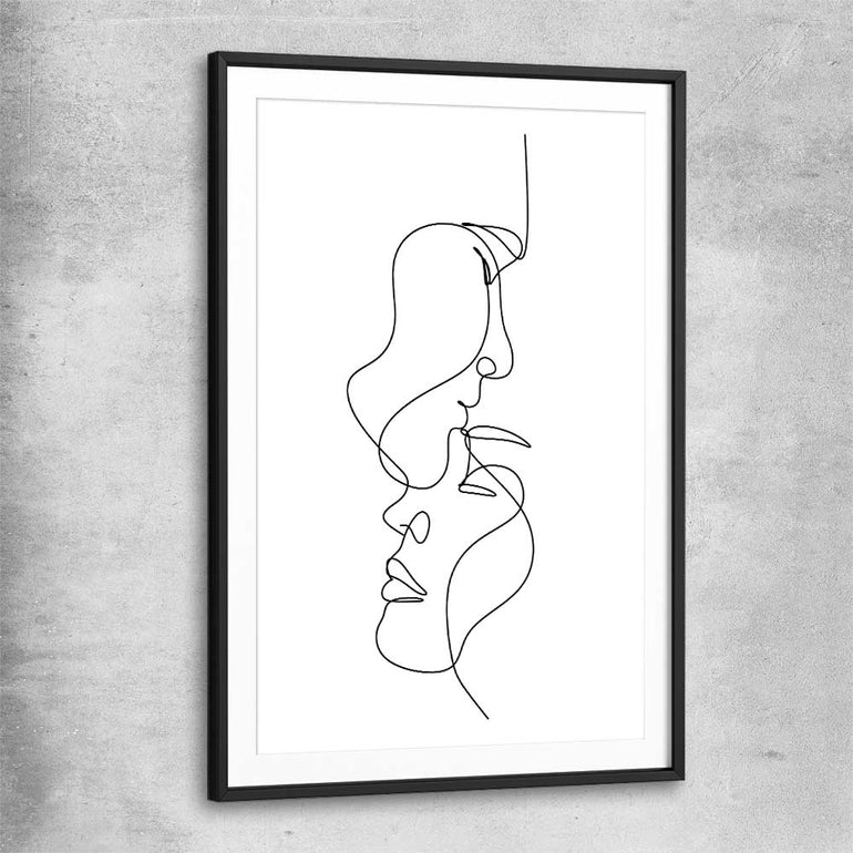 Warmth black glass front frame - part of our high quality fashion canvas wall art and prints collection