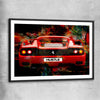 Inspirational wall art print of Hustle Fast with black glass front frame