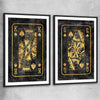 Inspirational wall art print of King of Spades Pair with black glass front frame