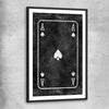 Inspirational wall art print of Marble Ace with black glass front frame