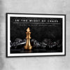 Midst of Chaos black glass front frame - part of our high quality fashion canvas wall art and prints collection