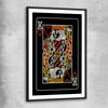 Neon King black glass front frame - part of our high quality fashion canvas wall art and prints collection