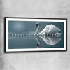 Reflect On Yourself black glass front frame - part of our high quality fashion canvas wall art and prints collection