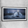 Inspirational wall art print of Stand Tall with black glass front frame