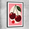 Cherry Crush black glass front frame is a colourful and stylish canvas wall art and print suited for the kitchen arean