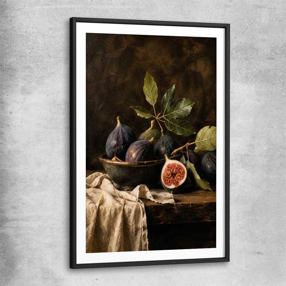 Midnight Harvest black glass front frame is a colourful and stylish canvas wall art and print suited for the kitchen arean