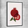 Red Pomegranate black glass front frame is a colourful and stylish canvas wall art and print suited for the kitchen area