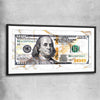 Money wall art print of Marble Bill with black glass front frame