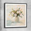 Floral print of Wildflower Market with black glass front frame