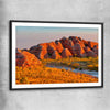 Floral print of Bungle Bungles with black glass front frame