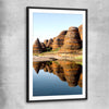 Floral print of Bungles Reflection with black glass front frame