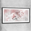 Floral print of Delicate Pink Rose with black glass front frame