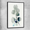 Floral print of Floral Texture One with black glass front frame