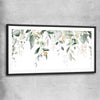 Floral print of Hanging Eucalyptus with black glass front frame