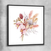Floral print of Pampas Bunch with black glass front frame