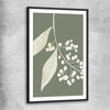 Floral print of Vintage Floral One with black glass front frame