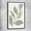 Floral print of Vintage Floral Three with black glass front frame