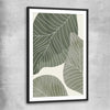 Floral print of Vintage Floral Two with black glass front frame