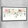 Floral print of Vivid Blossom with black glass front frame