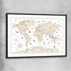 Education Map black glass front frame is a nursery canvas wall art and print suited for childrens nursery area