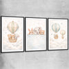 Sweet Dreams Set black glass front frame is a nursery canvas wall art and print suited for childrens nursery area