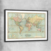 Antique World Colour black glass front frame is a high quality print in our city skyline, travel prints and maps collection