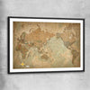 Antique World black glass front frame is a high quality print in our city skyline, travel prints and maps collection