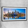 City Reflections Melbourne black glass front frame is a high quality print in our city skyline, travel prints and maps collection