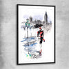 London Elegance black glass front frame is a high quality print in our city skyline, travel prints and maps collection