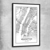 Manhattan City black glass front frame is a high quality print in our city skyline, travel prints and maps collection