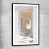 Moroccan Archway black glass front frame is a high quality print in our city skyline, travel prints and maps collection