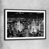 New York Cityscape black glass front frame is a high quality print in our city skyline, travel prints and maps collection