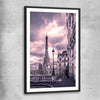 Paris Skyline Noir black glass front frame is a high quality print in our city skyline, travel prints and maps collection
