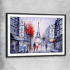 Paris Street View black glass front frame is a high quality print in our city skyline, travel prints and maps collection