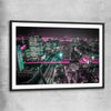 Tokyo Lights black glass front frame is a high quality print in our city skyline, travel prints and maps collection