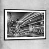Urban London Lights black glass front frame is a high quality print in our city skyline, travel prints and maps collection