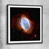Space prints and wall art of Southern Ring Nebula with black glass front frame